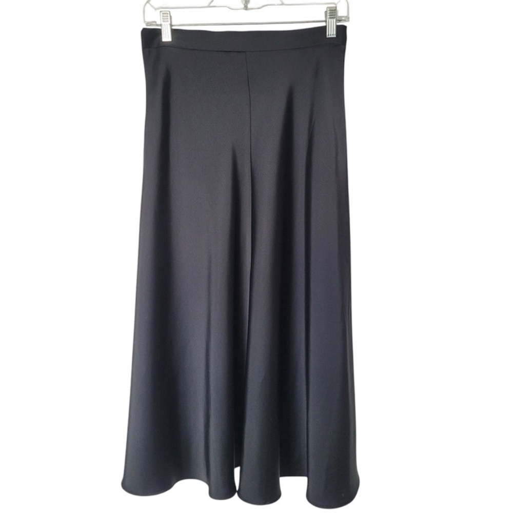 Banana Republic Satin A-Line Black midi maxi Skirt 2